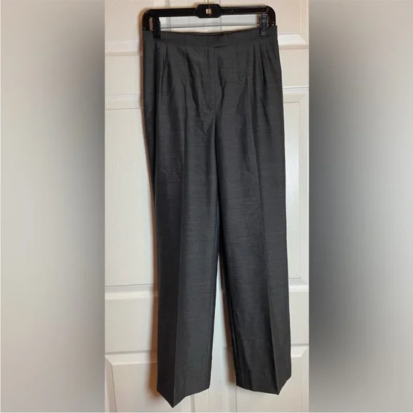 Lafayette 148 New York 100% wool women’s pants trousers straight leg gray size 6 - Picture 3 of 13